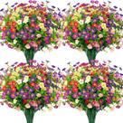 Flores de seda artificial Ouddy Decor 24 pacotes de cores misturadas Flores de seda artificial Ouddy Decor 24 pacotes de cores misturadas