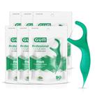 Floss Picks GUM Professional Clean Extra Strong 90 unidades x6