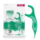 Flosser Fio Dental Individual Forquilha com Haste Resistente 40un Gum