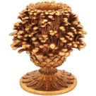 Flower Castical em Resina Dourado Decorativo Casa 13x12cm