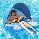 Flutuador de piscina com dossel KIZJORYA atualizado para adultos