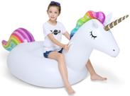 Flutuador de piscina inflável de unicórnio Jasonwell Big para crianças e adultos