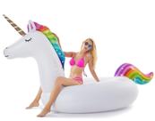 Flutuador de piscina inflável de unicórnio Jasonwell Giant para crianças e adultos Flutuador de piscina inflável de unicórnio Jasonwell Giant para crianças e adultos