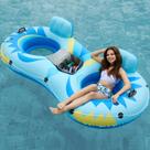 Flutuador inflável de tubo fluvial Jasonwell para 2 pessoas com refrigerador