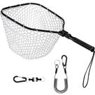 Fly Fishing Landing Net DEAYOU Soft Rubber Mesh Bass Trout