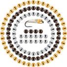 Fly Tying Beads Skylety 120 peças de liga de tungstênio de 2,5 mm