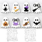FNASKLEI Moldes de Corte em Metal Halloween Fantasma 8 Peças FNASKLEI Moldes de Corte em Metal Halloween Fantasma 8 Peças
