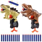 Foam Blaster Gun Happitry Dinosaur para meninos de 3 a 6 anos, pacote com 2