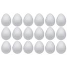 Foam Eggs Crafjie 18 peças de 10 cm de poliestireno artesanal branco