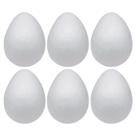 Foam Eggs Crafjie 6 peças de 15 cm de poliestireno artesanal branco