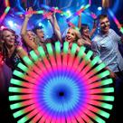 Foam Glow Sticks wellent, 55 unidades com 3 modos de intermitência colorida