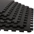 Foam Mat Tiles Stalwart, pacote com 6, acolchoamento interligado de 24 m², preto