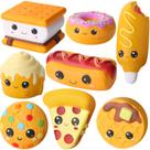 Foam Stress Toys Zhanmai, 8 peças de comida de crescimento lento para adolescentes