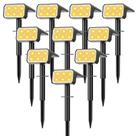 Focos solares Flaow 10 unidades 118 LEDs IP67 à prova d'água