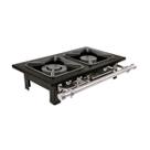 Fogão 2 Bocas Mesa Luxo Aço 304 79x48 B Pressão 2Q Duplos Perfil6,5 Metalmaq