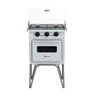 Fogao 2 Bocas Venax Gemini Tampa de Vidro Branco Gas Glp