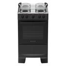 Fogão 4 Bocas à Gás Atlas Coliseum Plus com Mesa de Inox Preto