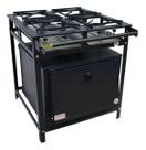 Fogão 4 Bocas a Gás Conjugado Standard Alta Pressão 30x30 com Forno Porta Pintada P5 MR.Fogões 400410