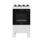 Fogão 4 Bocas A Gás Premium Glass Realce CR228 Branco Bivolt