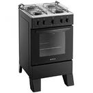 Fogão 4 Bocas Acendimento Manual Mesa de Inox Forno 50L Milão Atlas