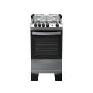 Fogão 4 Bocas Atlas Agile Up Automático Mesa Inox Titanium Bivolt