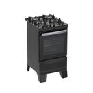 Fogão 4 Bocas Atlas Agile Up Com Mesa De Vidro A Gás Bivolt Preto
