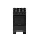 Fogão 4 Bocas Atlas Mônaco Lustro Automático Mesa De Aço Esmaltado Preto Bivolt