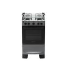 Fogão 4 Bocas Atlas Mônaco Plus Automático Mesa Inox Titanium Bivolt Fogão 4 Bocas Atlas Mônaco Plus Automático Mesa Inox Titanium Bivolt