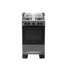 Fogão 4 Bocas Atlas Mônaco Plus Mesa Inox Bivolt Titanium
