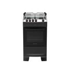 Fogão 4 Bocas Atlas Mônaco Top Automático Mesa Inox Preto Bivolt