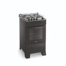 Fogão 4 Bocas Atlas Mônaco Top com Acendimento Automático e Forno 50L Preto Bivolt