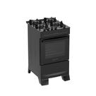 Fogão 4 Bocas Atlas Mônaco Top Glass Mesa De Vidro Preto Bivolt