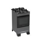 Fogão 4 Bocas Atlas Mônaco Top Glass Mesa De Vidro Titanium Bivolt