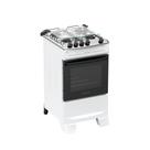 Fogão 4 Bocas Atlas Mônaco Top Mesa De Inox A Gás Bivolt Branco