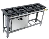 Fogão 4 Bocas c/ Forno Baixa Pressão Luxo 30x30 Perfil 6,5 2QD 2QS Metalmaq