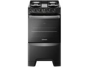 Fogão 4 Bocas Continental Preto Automático com TOPLimpaFácil e Mesa de Vidro (FC4FP)