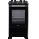 Fogão 4 Bocas Dako Magister Glass com Mesa de Vidro e Acendimento Automático, Preto