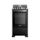 Fogão 4 Bocas Dako Magister Grill Preto com Mesa Inox Bivolt