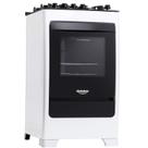Fogão 4 bocas Dako Supreme Glass Branco com mesa de vidro - Bivolt