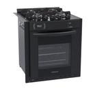 Fogão 4 Bocas de Embutir Venax Gaudi Prisma Vitreo Bl Gas Glp Preto