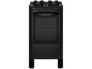 Fogão 4 Bocas de Mesa Esmaltec Preto Mesa de Vidro Pérola Glass 4115