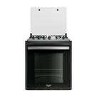 Fogão 4 Bocas Embutir Dako Supreme Mesa de Inox Preto Bivolt