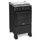 Fogão 4 Bocas Itatiaia Star Clean New com Mesa de Inox Preto