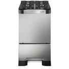 Fogão 4 Bocas Mueller Decorato Vetro Inox com Mesa de Vidro