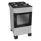 Fogão 4 Bocas Mueller MFV4BB Mesa de Vidro Titanium Fosco Bivolt