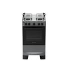 Fogão 4 Bocas Titanium com Mesa Inox Atlas Mônaco Plus Bivolt Fogão 4 Bocas Titanium com Mesa Inox Atlas Mônaco Plus Bivolt