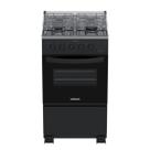 Fogao 4 Bocas Venax da Vinci Mesa Inox GIIi Bl Preto Fosco Glp