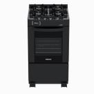 Fogao 4 Bocas Venax Delplus Vitreo Bl Preto Fosco Gas Glp