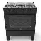 Fogão 5 Bocas A Gás Acendimento Automático Realce Bivolt Cr204 Preto Preto 127/220