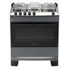 Fogão 5 Bocas à Gás Atlas Mônaco Top Acendimento Automático e Mesa de Inox Titanium Bivolt